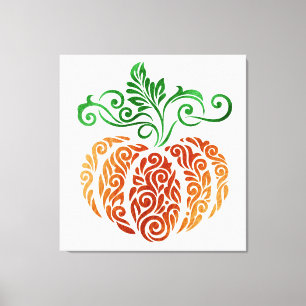 Lienzo Swirl De La Calabaza De Otoño