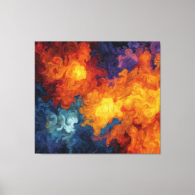 Lienzo Swirling Elemental Nebula Abstract (Anverso)