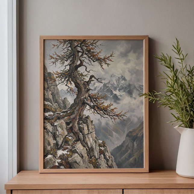 Lienzo Swiss Alps Eiger Larch Tree Art (Subido por el creador)