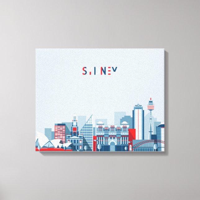 Lienzo Sydney Australia City Skyline (Anverso)