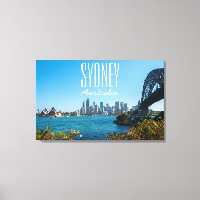 Lienzo Sydney Harbour Bridge & Opera House Skyline (Anverso)