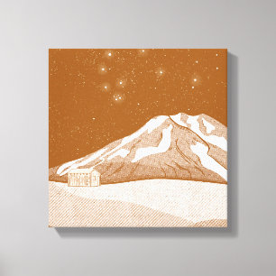 Lienzo Syme Hut Mount Taranaki