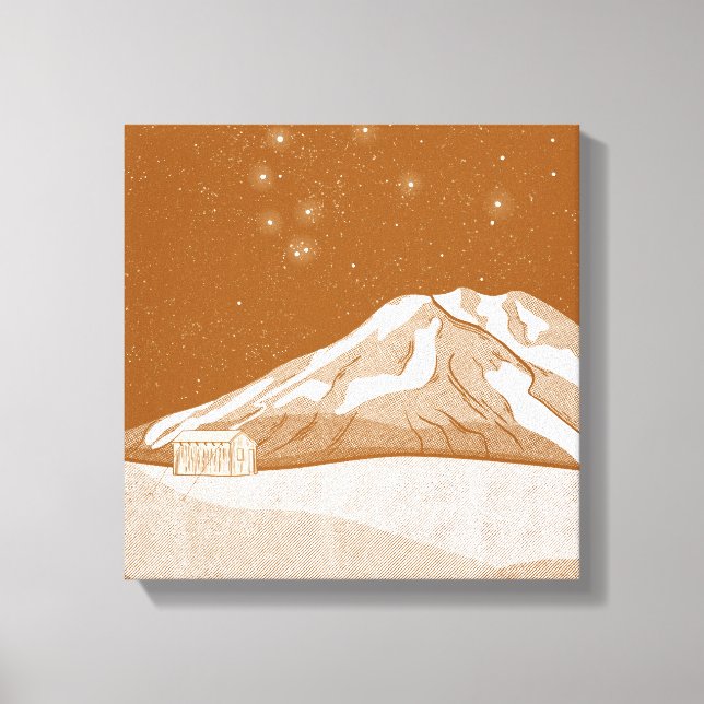 Lienzo Syme Hut Mount Taranaki (Anverso)
