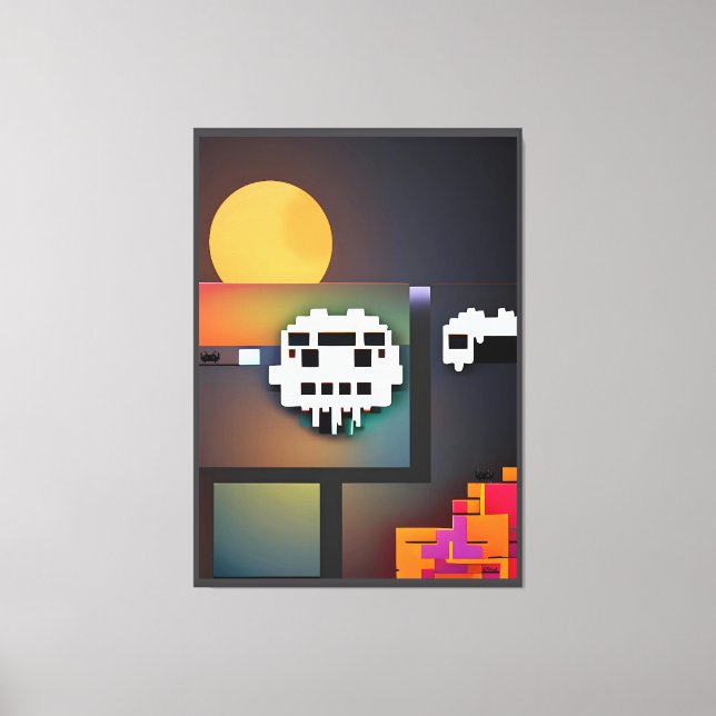 Lienzo Synthwave Neurality Modernist (Anverso)