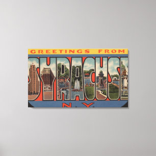 Lienzo Syracuse, Nueva York - escenas grandes de la letra