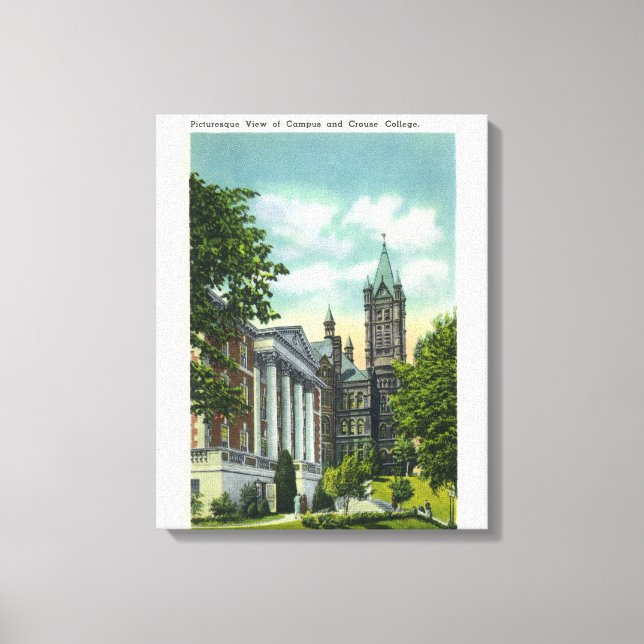 Lienzo Syracuse U Campus View Show Crouse College (Anverso)