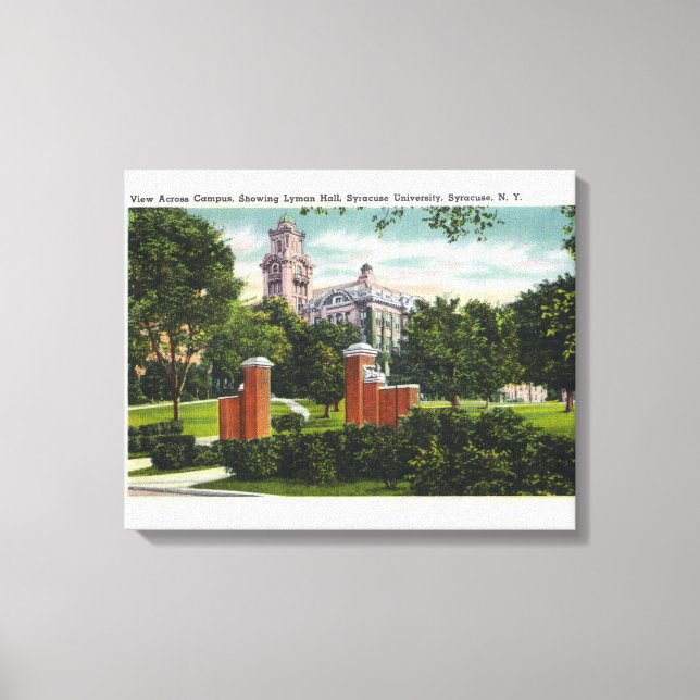 Lienzo Syracuse U Campus View Show Lyman Hall (Anverso)