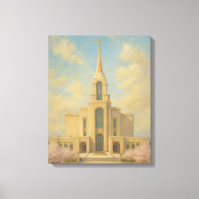 Lienzo Syracuse Utah Temple Painting™ LDS Wall Art Canvas (Anverso)