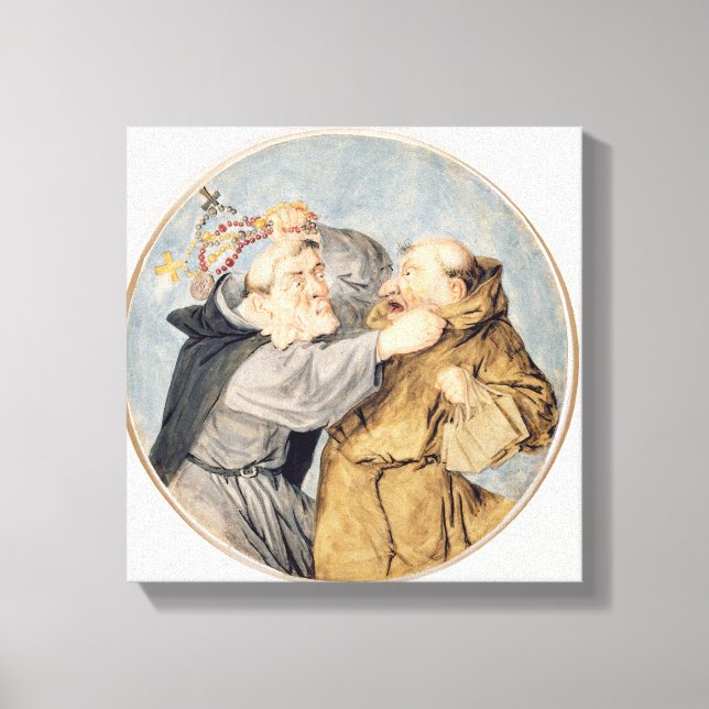 Lienzo T31130 Lucha contra dos monjes, 1690 (p/c, tinta,  (Anverso)