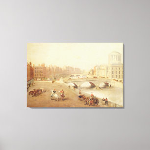 Lienzo T34018 el río Liffey y las cortes de ley, Dublín