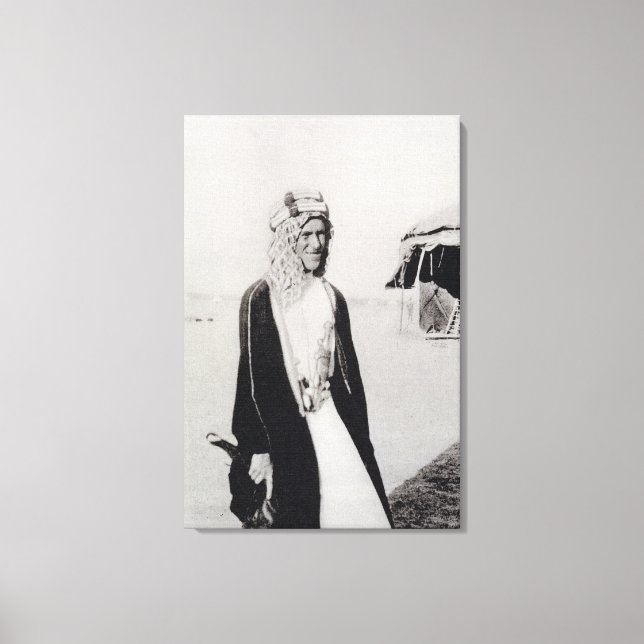 Lienzo T. E. Lawrence con vestido árabe (foto de abajo) (Anverso)
