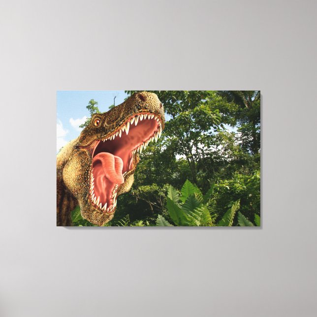 Lienzo T Rex Dinosaur Art Wall Canvas (Anverso)
