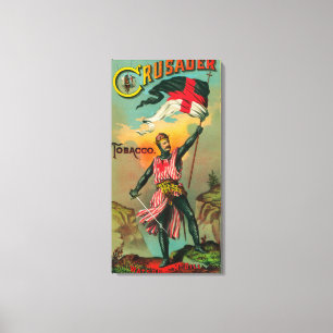 Lienzo Tabaco LabelPetersburg, VA del cruzado