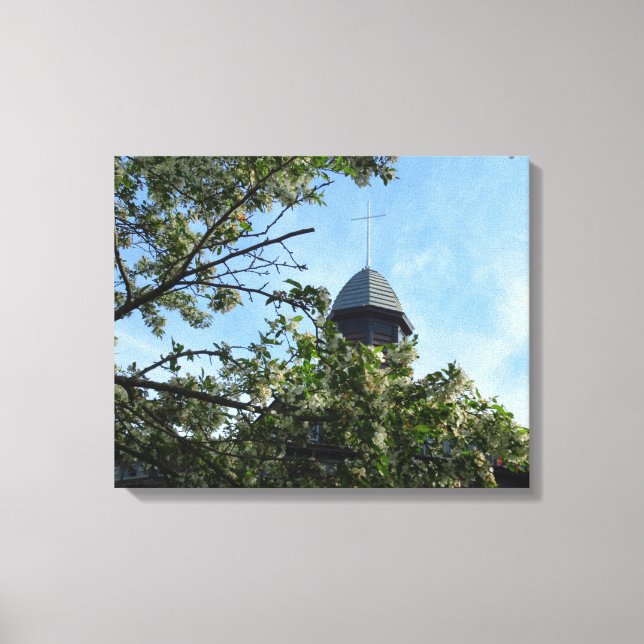 Lienzo Tabernáculo en primavera - Viñedo de Martha (Anverso)