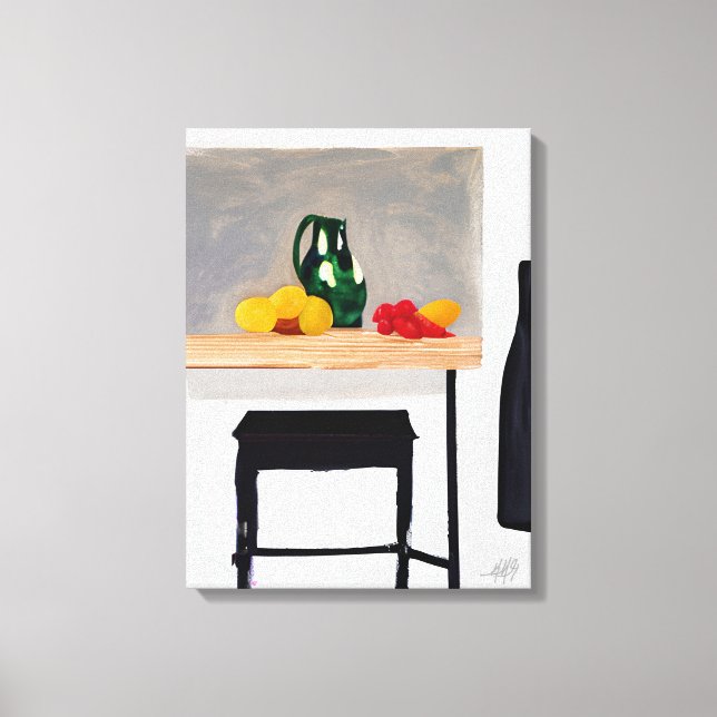 Lienzo Tabla y herramienta abstracta moderna con vida fij (Anverso)