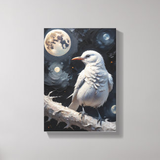 Lienzo Tableau Déco Portrait d'un Oiseau sur une Galaxie