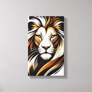 Lienzo Tableau Déco ( Portrait Lion ) Art Minimaliste