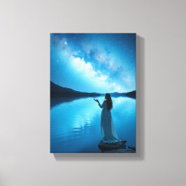 Lienzo Tableau Décoratif ( Femme sous les étoiles )