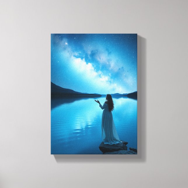 Lienzo Tableau Décoratif ( Femme sous les étoiles ) (Anverso)