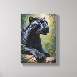 Lienzo Tableau Décoratif Profil d'une Panthère Imposante