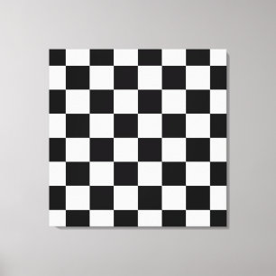 Lienzo Tablero negro, blanco