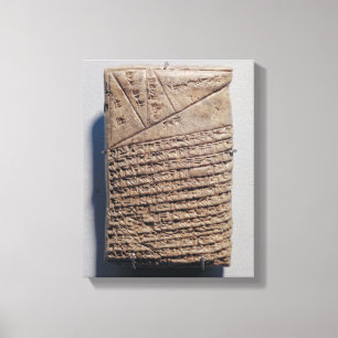 Lienzo Tableta con catorce líneas de un texto matemátic