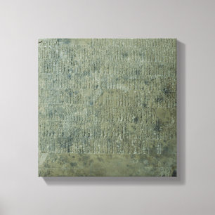 Lienzo Tableta con la escritura cuneiforme