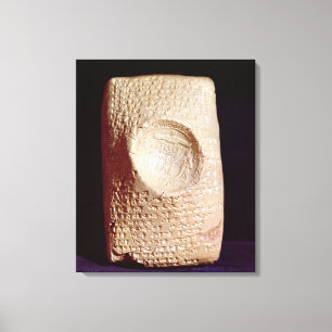 Lienzo Tableta con la inscripción cuneiforme