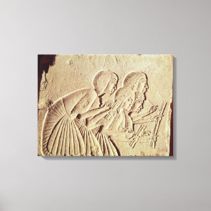 Lienzo Tableta que representa cuatro escribanos en el