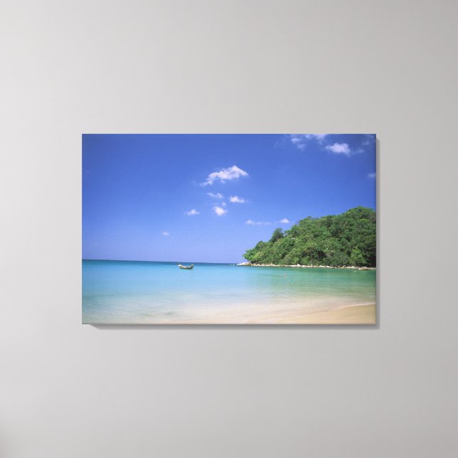 Lienzo Tailandia, isla de Phuket. Playa. (Anverso)
