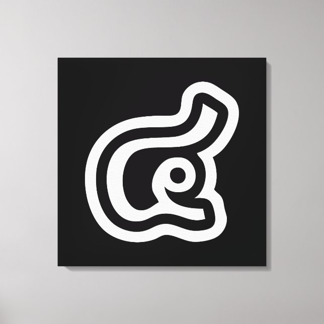 Lienzo Tailandia Número 4 / Cuatro / ๔ (Ver/Si) Guión Tai (Anverso)