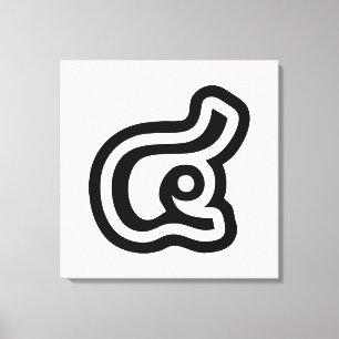 Lienzo Tailandia Número 4 / Cuatro / ๔ (Ver/Si) Guión Tai