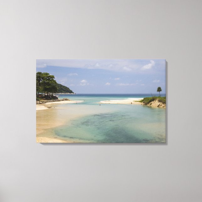 Lienzo Tailandia, Phuket, playa Nai Harn. (Anverso)