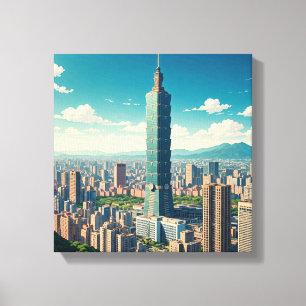 Lienzo Taipei 101 Taiwán