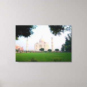 Lienzo Taj Mahal al amanecer una de las maravillas del