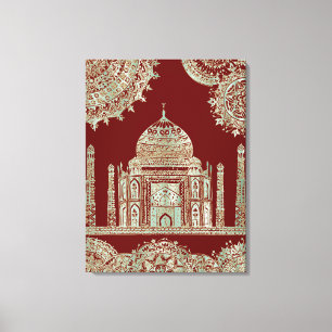 Lienzo Taj Mahal - Estilo bohemio oriental