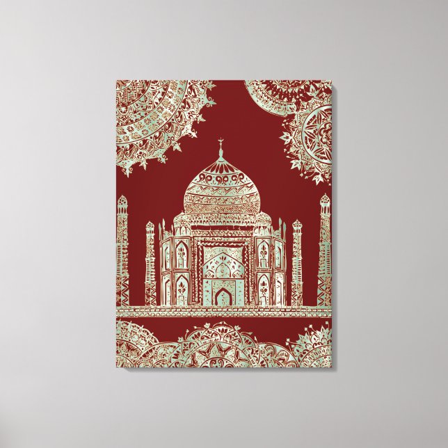 Lienzo Taj Mahal - Estilo bohemio oriental (Anverso)