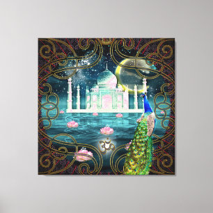 Lienzo Taj Mahal - Estilo bohemio oriental
