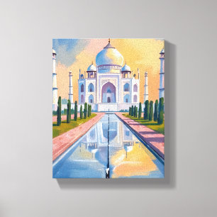 Lienzo Taj Mahal India Viaje Pintura