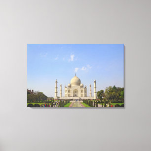 Lienzo Taj Mahal, un mausoleo ubicado en Agra, India,
