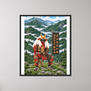 Lienzo Takeda Shingen Deep Green 20x24 0.75in Marco Negro