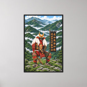 Lienzo Takeda Shingen Deep Green 20x30 0.75in Enmarcado