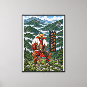 Lienzo Takeda Shingen Deep Green 24x32 0.75in Enmarcado