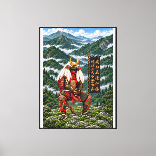 Lienzo Takeda Shingen Deep Green 30x40 0,75in Enmarcado