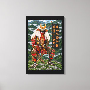 Lienzo Takeda Shingen Montañas Verde Profundo 20x30 0.75i