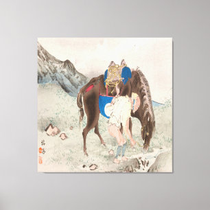 Lienzo Takeuchi Seiho : Seihō jū en Fuji, Pl.06 (1894)