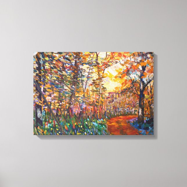 Lienzo Taladro en otoño (Anverso)