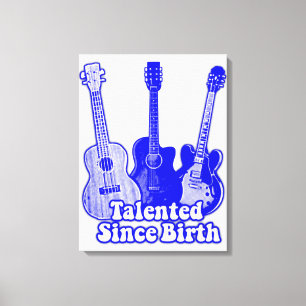Lienzo Talentoso desde su nacimiento. guitarras azules vi