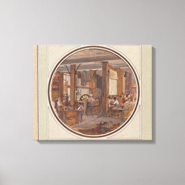 Lienzo Taller de Gobelins, 1840 (Anverso)