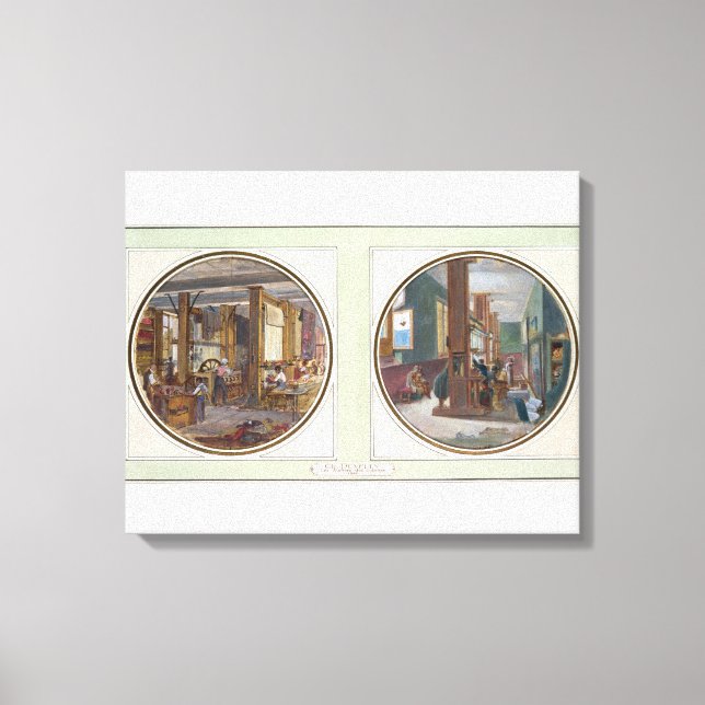 Lienzo Taller de Gobelins, 1840 (Anverso)